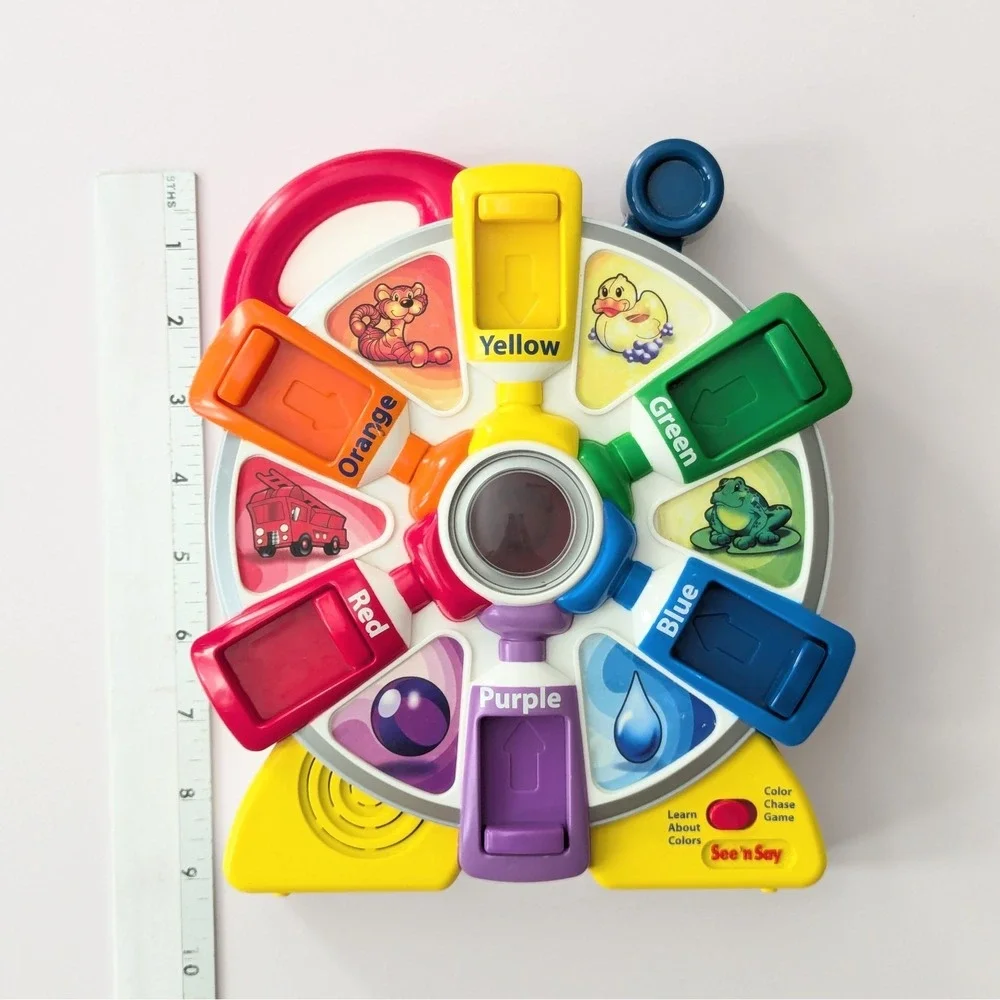 Mattel 2002 See N' Say Learn Color Game Toy Talks Light Up Works! See Video
